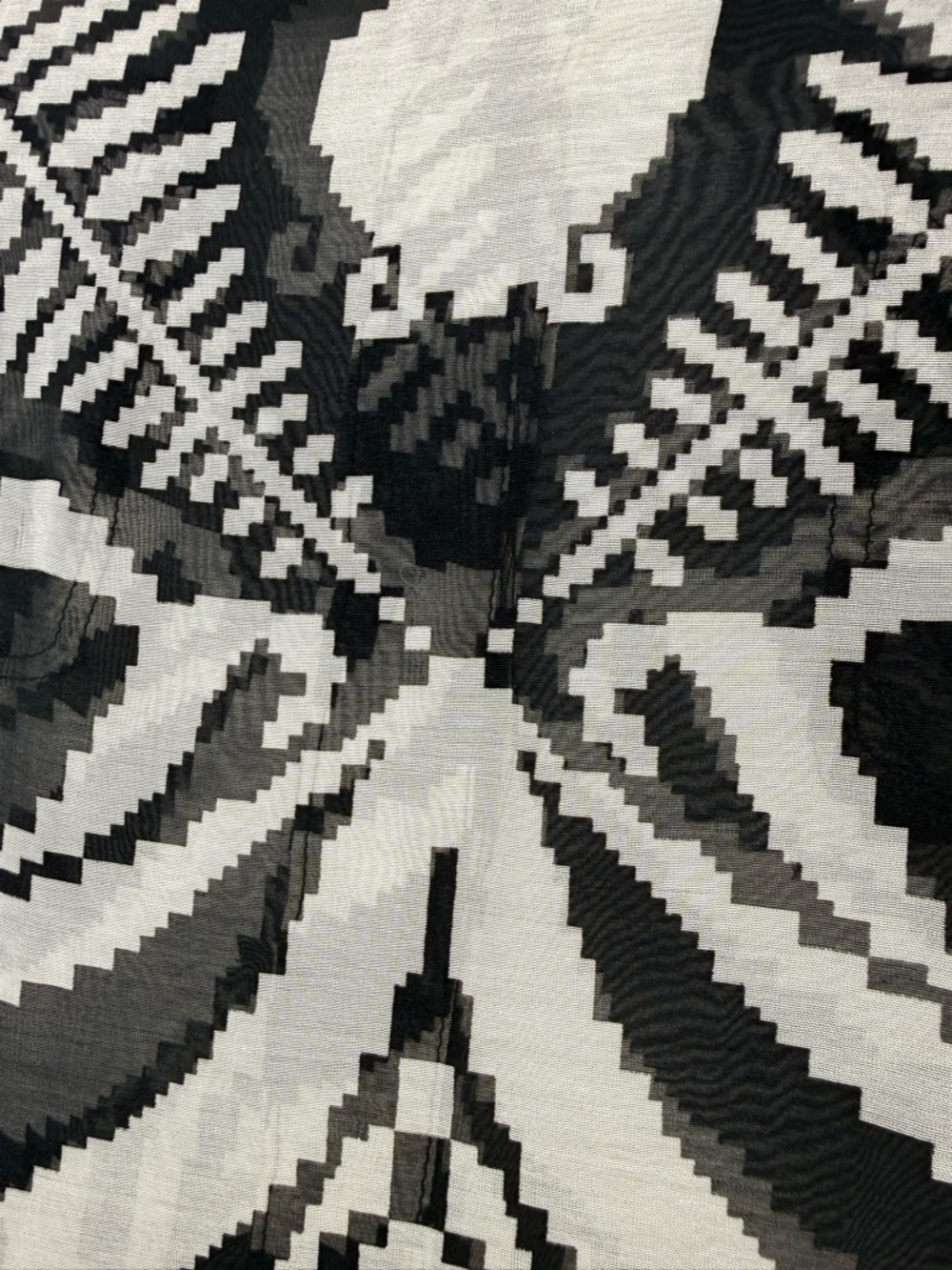 An original Milly of New York geometric print silk blend blouse size 4 - Picture 3 of 14